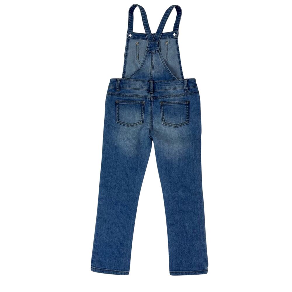 Cat & Jack Girls XS Blue Denim Overalls Adjustable Classic
